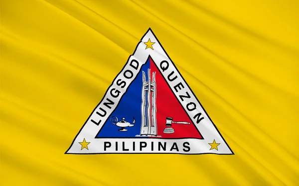 Σημαία της Quezon City, Φιλιππίνες — Φωτογραφία Αρχείου