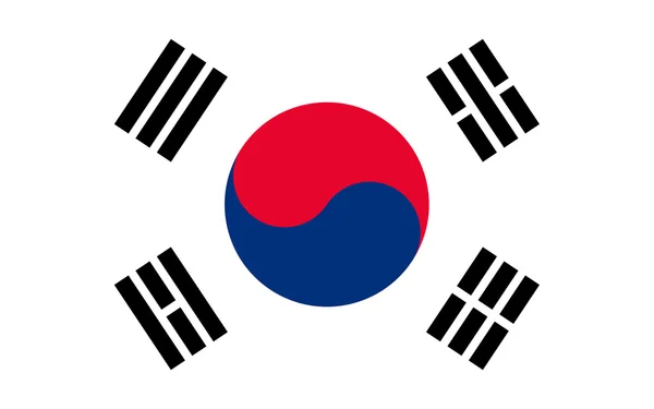 Флаг Южной Кореи — стоковое фото