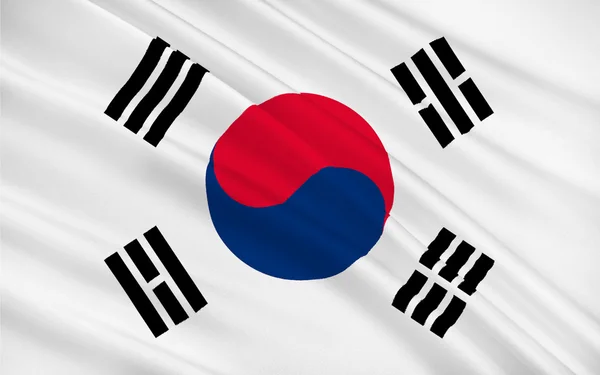 Vlag van Zuid-Korea — Stockfoto