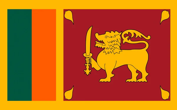 斯里兰卡的旗子 — 图库照片