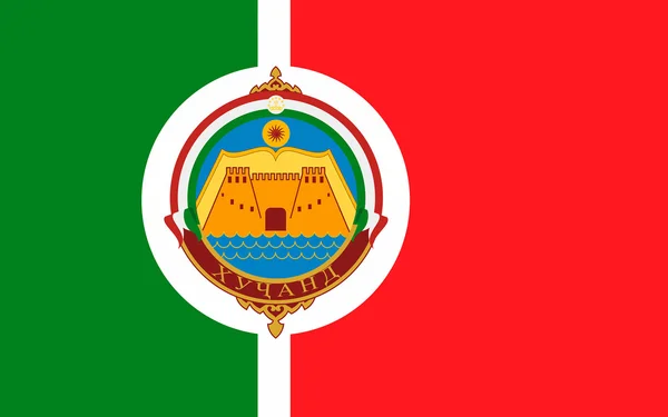 Flagge von Hujand, Tadschikistan — Stockfoto