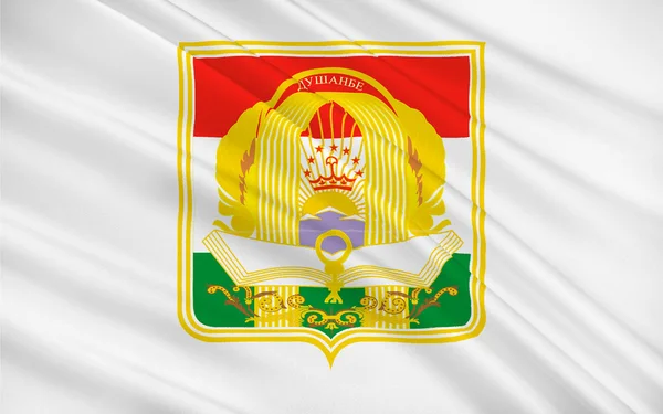 Flaga Duszanbe, Tadżykistan — Zdjęcie stockowe