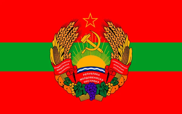 Flagget til Transnistria – stockfoto