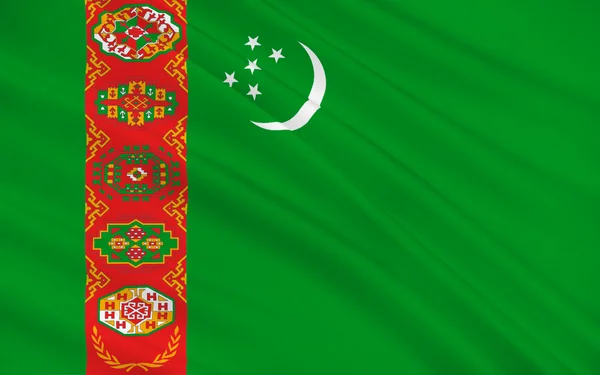 Bandiera del Turkmenistan — Foto Stock