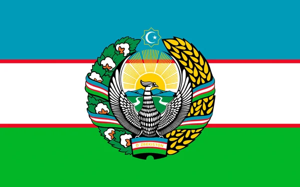 Bandera de Uzbekistán — Foto de Stock