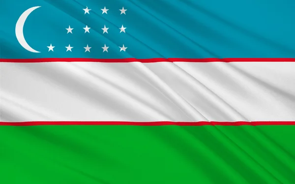 Vlag van Oezbekistan — Stockfoto
