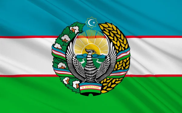 Bandera de Uzbekistán — Foto de Stock