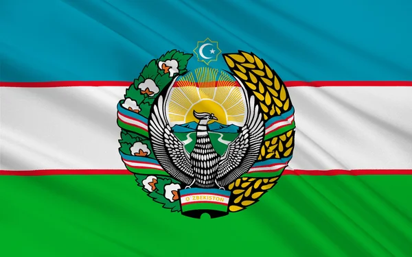 Bandiera dell'Uzbekistan — Foto Stock