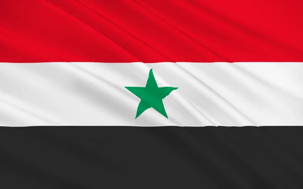 Flaga Jemenu północnego lub Jemen Północny — Zdjęcie stockowe