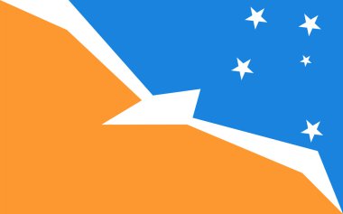 Flag of Tierra del Fuego is a province in Argentina clipart