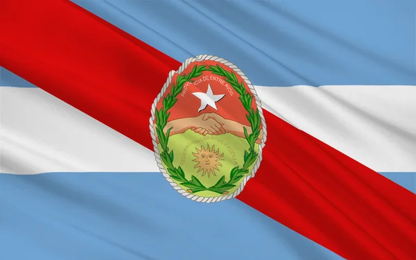 Flag of Entre Rios is a province in Argentina — Stock Photo, Image