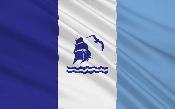 Flag of Rio Gallegos of Santa Cruz is a province in Argentina — Stock Photo, Image