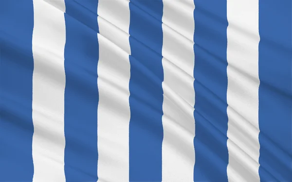 Прапор Мар-дель-Плата Буенос-Айрес () — провінція Аргентини — стокове фото