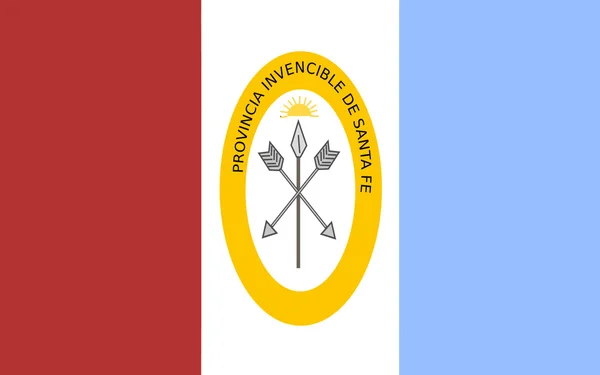 Die Flagge von Santa Fe ist eine Provinz in Argentinien — Stockfoto