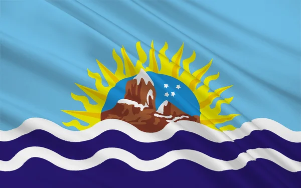 Vlajka Santa Cruz je provincie v Argentině — Stock fotografie