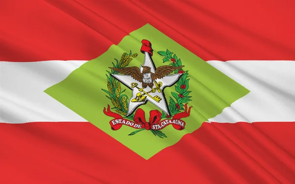 Bandeira de Santa Catarina, Brasil — Fotografia de Stock