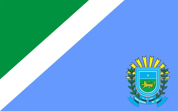 Bandeira de Mato Grosso do Sul, Brasil — Fotografia de Stock