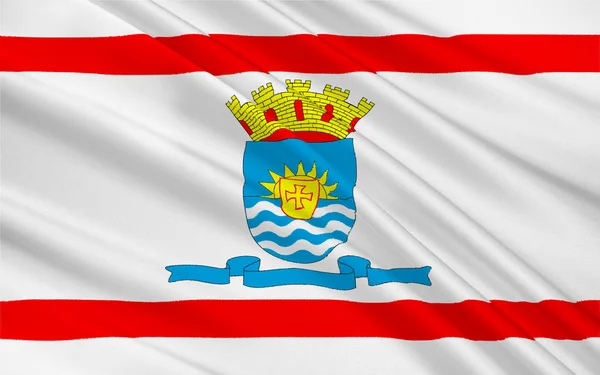 Flagge von florianopolis in santa catarina, brasilien — Stockfoto