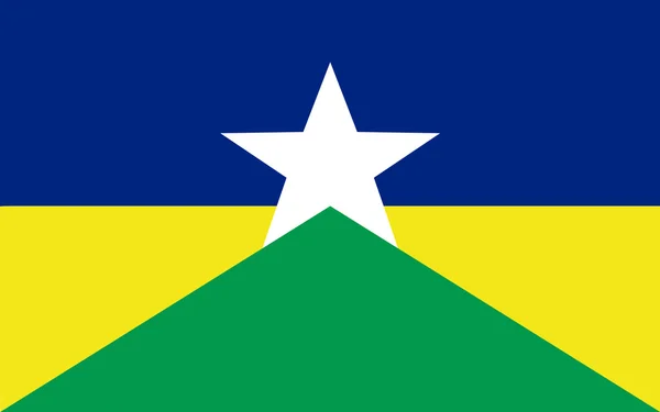 Vlajka rondonia, Brazílie — Stock fotografie