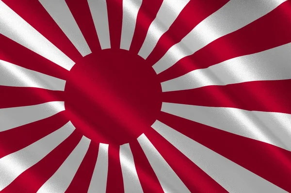 떠오르는 태양의 깃발은 일본의 국기처럼 태양을 — 스톡 사진