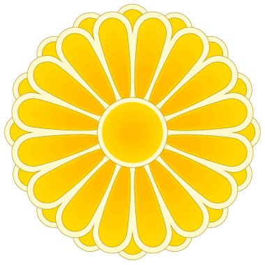 Japonya arması Doğu Asya 'da bir ada ülkesidir. Vektör illüstrasyonu