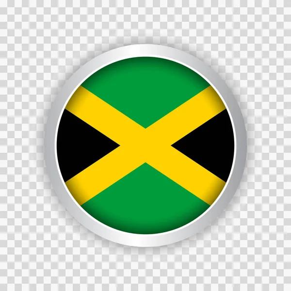 Bandeira Jamaica Botão Redondo Elemento Fundo Transparente Para Sites Ilustração — Vetor de Stock