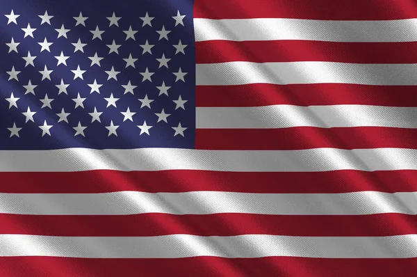 Flaga Stanów Zjednoczonych Ameryki Kraj Położony Głównie Ameryce Północnej Ilustracja — Zdjęcie stockowe