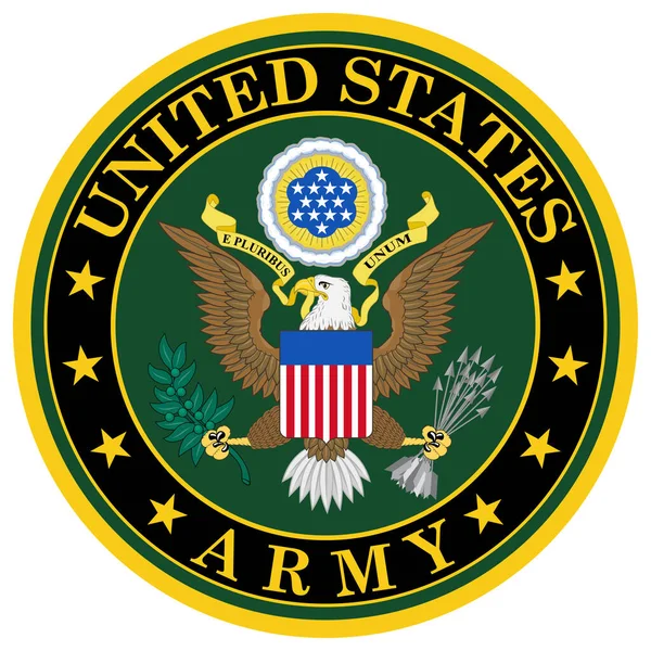 Zbrojní Kabát Armády Spojených Států Pobočkou Pozemních Služeb Ozbrojených Sil — Stockový vektor
