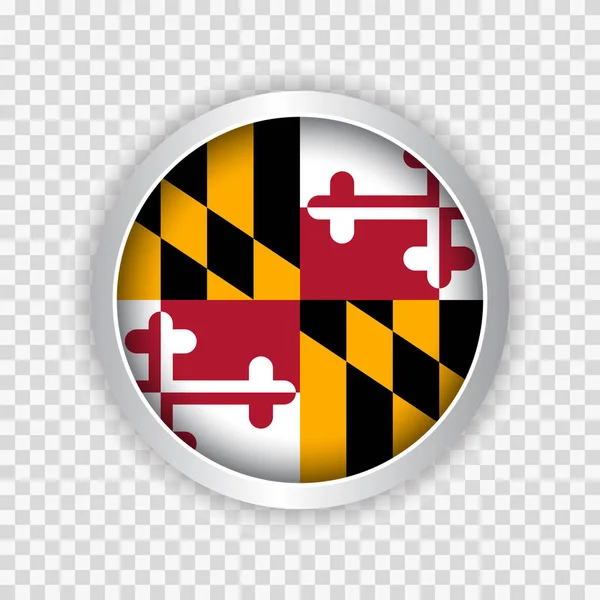 플래그 메릴랜드 Flag State Maryland 사이트를 요소에 버튼을 일러스트 — 스톡 벡터
