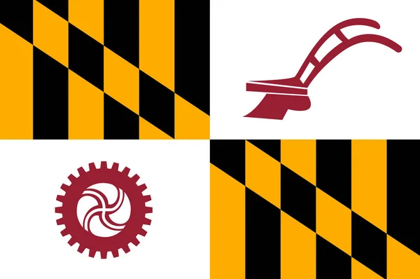 Flag Baltimore County Third Most Populous County Located State Maryland — Stock Photo, Image