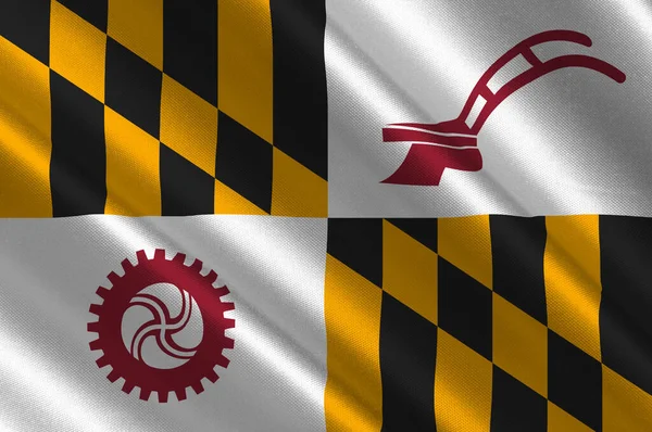 플래그 볼티모어 카운티 Flag Baltimore County 메릴랜드주에 인구가 카운티이며 볼티모어 — 스톡 사진