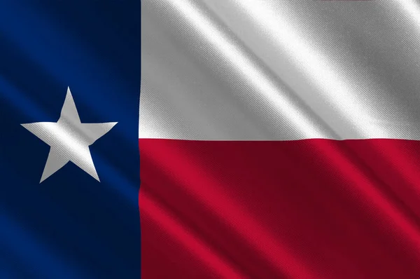 Flag Texas Estado Ubicado Centro Sur Los Estados Unidos Ilustración —  Fotos de Stock