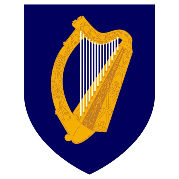 Coat Arms Ireland Country North Western Europe Vector Illustration — Stockový vektor