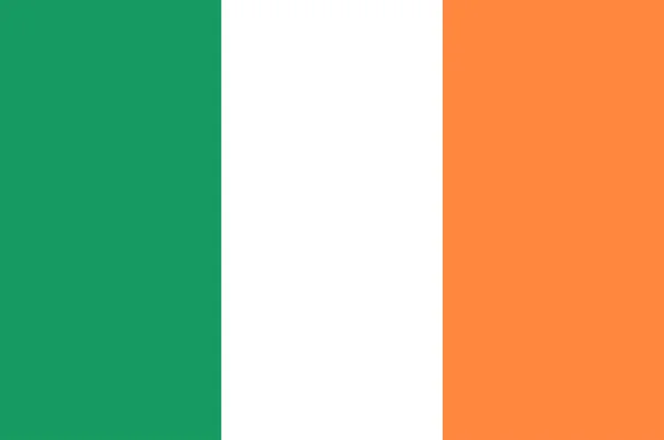Die Irische Flagge Ist Ein Land Nordwesten Europas Vektorillustration — Stockvektor