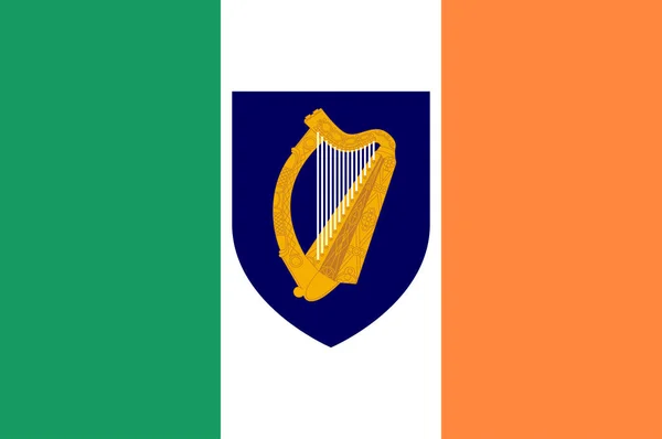 Bandeira Irlanda País Noroeste Europa Ilustração Vetorial — Vetor de Stock