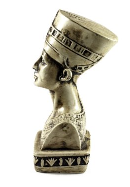 Kraliçe nefertiti üzerinde beyaz izole