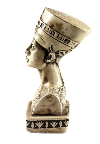 Queen Nefertiti isolated on white — Stock Photo, Image