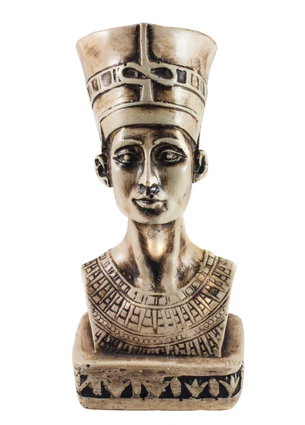 Queen Nefertiti isolated on white — Stock Photo, Image