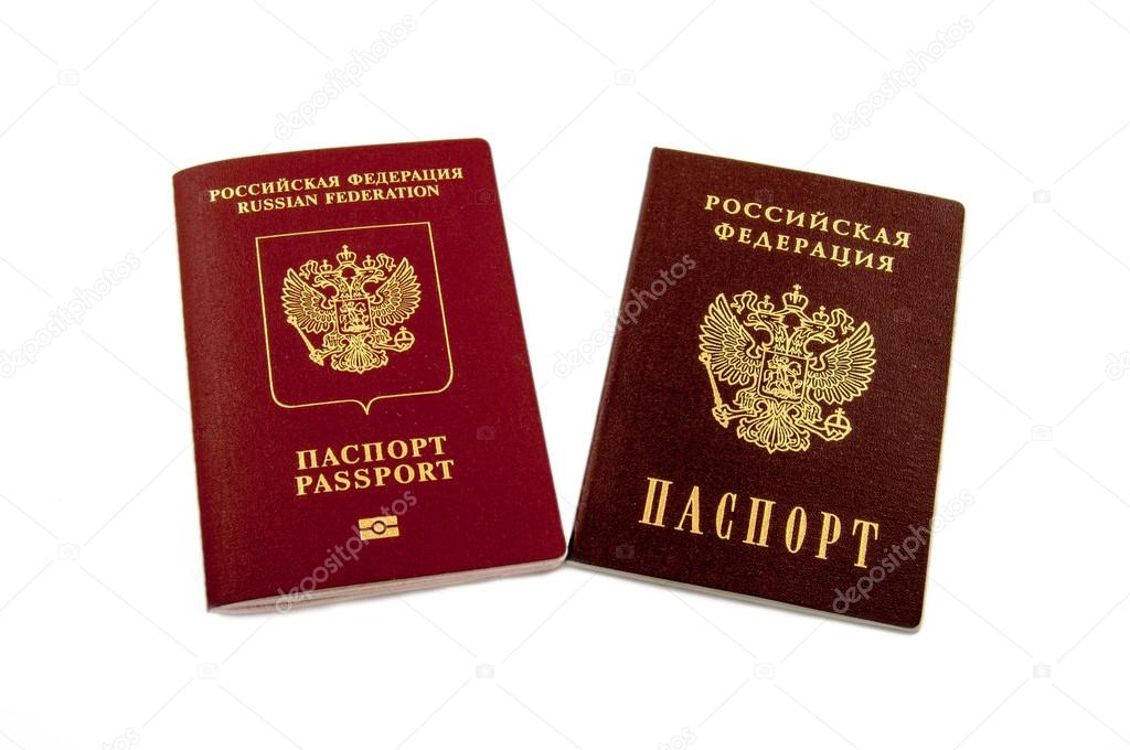 Two passports - internal Russian passports and the passport of t