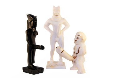Tanrılar Min, Pan ve Priapus'un