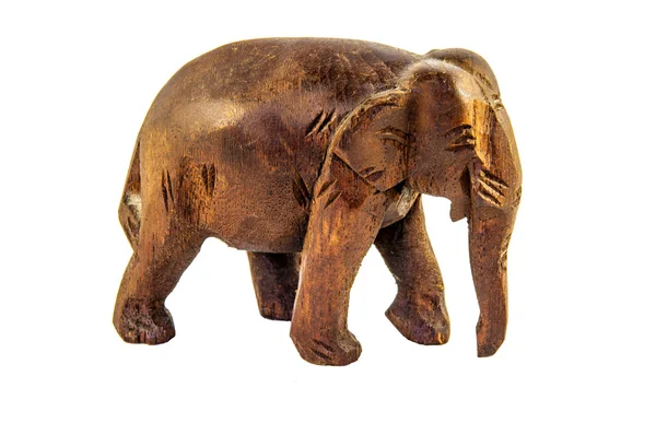 Elephant carved out of wood — Stock Photo, Image