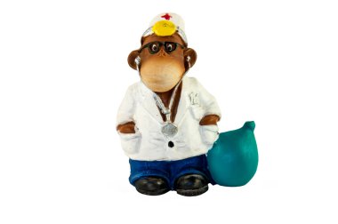 Statuette Monkey doctor clipart