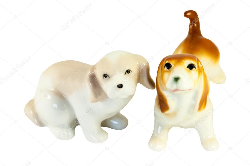 Ceramic dogs figurines