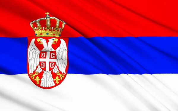 Vlag van Servië — Stockfoto