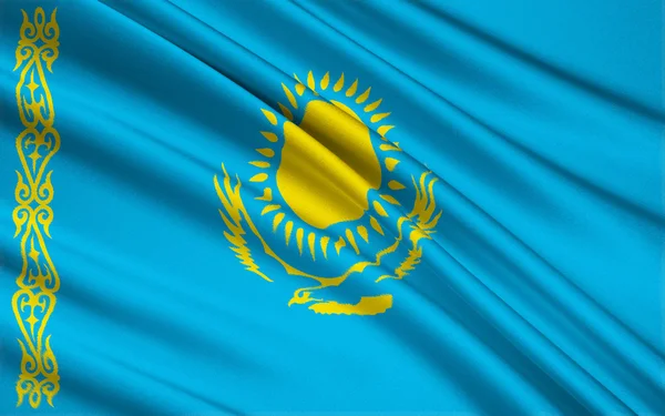Bandera de Kazajstán — Foto de Stock