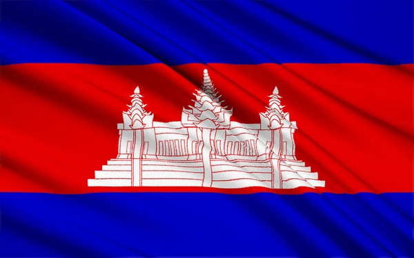 The national flag of Cambodia — Stock Photo, Image