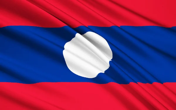 Flagge von Laos — Stockfoto