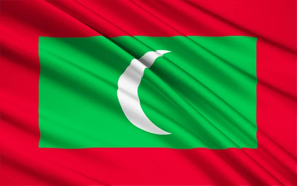 Flag of the Maldives - Indian Ocean — Φωτογραφία Αρχείου