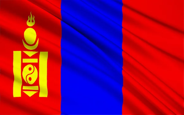 Bendera Mongolia — Stok Foto