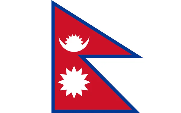 尼泊尔的国旗 — 图库照片